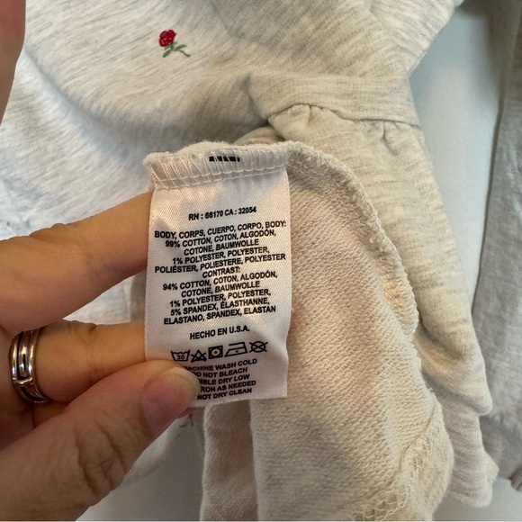 Anthropologie T.La Gray Long Sleeve Top with Red Roses Small - Picture 6 of 6